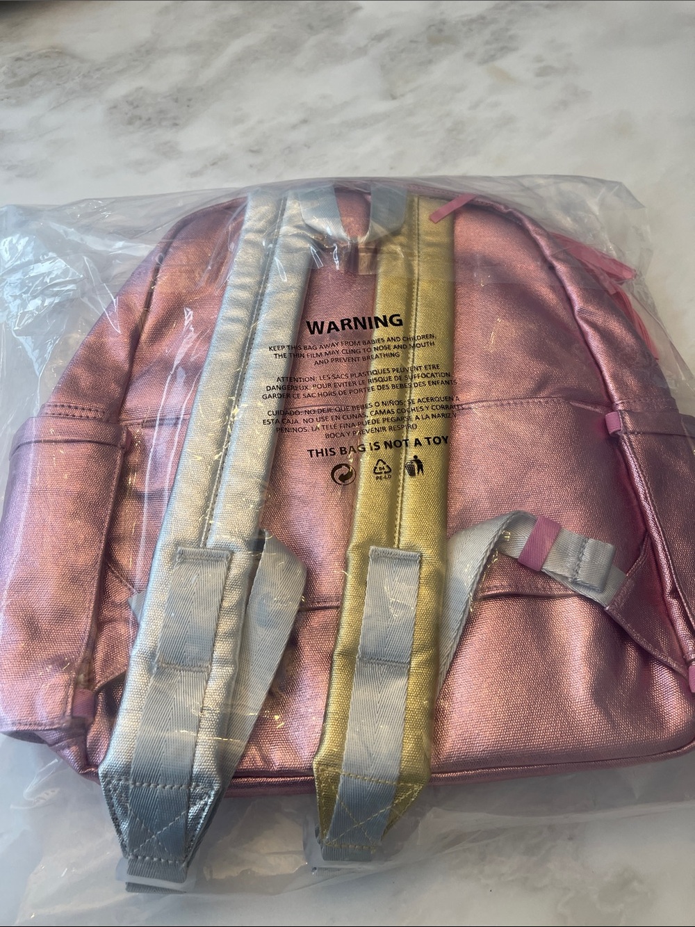 STATE Metallic Rose Pink Backpack with Tassel - Picture 3 of 4